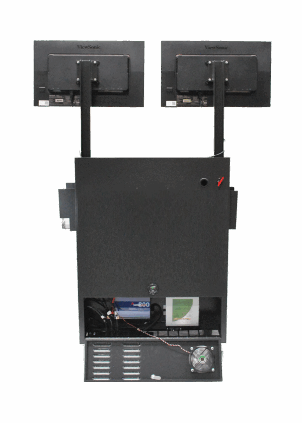 TGO-DC2 – TGO Tri-Screen Workstation Cart (Base Model) - Image 3