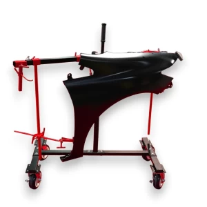 Pro ReFinish Multi-Stand by Goliath Carts holding an automotive fender