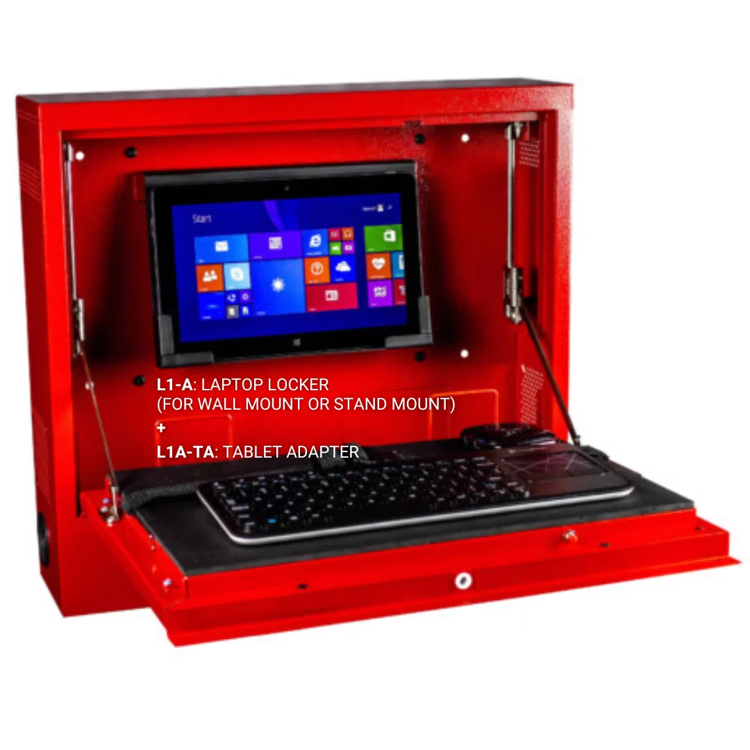 L1-A Laptop Locker (for Wall Mount or Stand Mount) plus L1A-TA Tablet Adapter